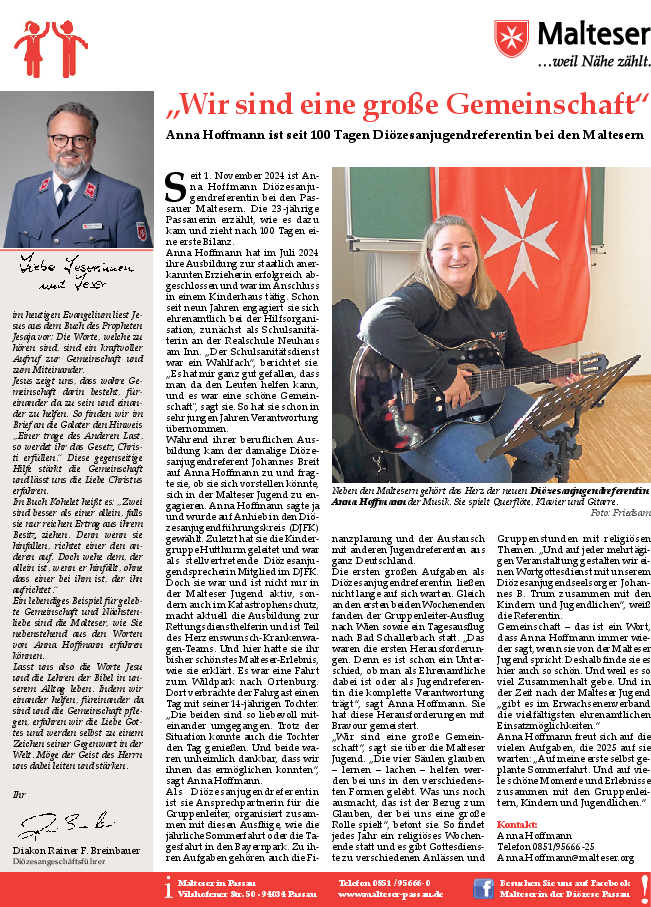 Beitrag Bistumsblatt Diözesanjugendreferentin