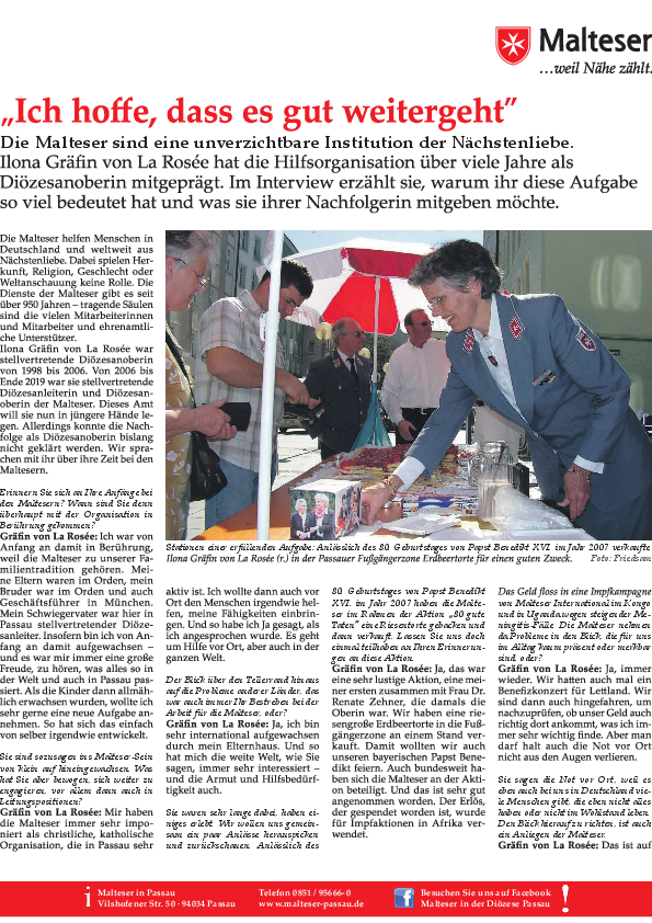 Beitrag Bistumsblatt Diözesanoberin